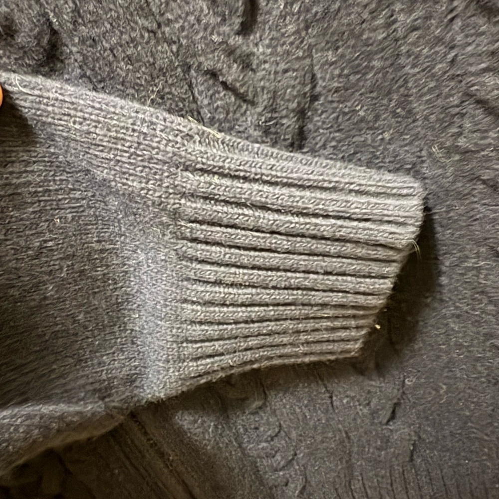 Banana Republic Italian Yarn Full Zip Men’s Sweater XL Fair Isle & Cable Knit - Picture 8 of 14